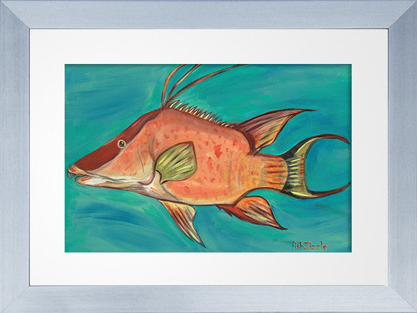 Hog Fish Art Framed - FishZizzle