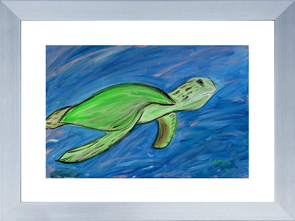 Sea Turtle Art Framed - FishZizzle