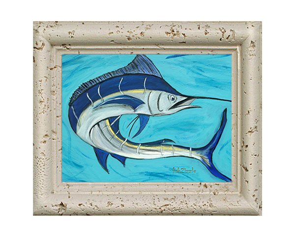 Blue Marlin Fish Tile Art - FishZizzle