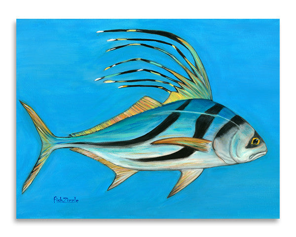 Rooster Fish Art Print - FishZizzle