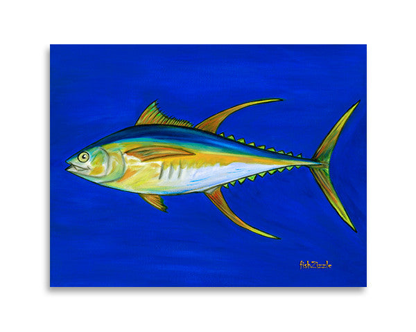Yellowfin Tuna Fish Art Print - FishZizzle