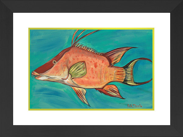 Hog Fish Art Framed - FishZizzle