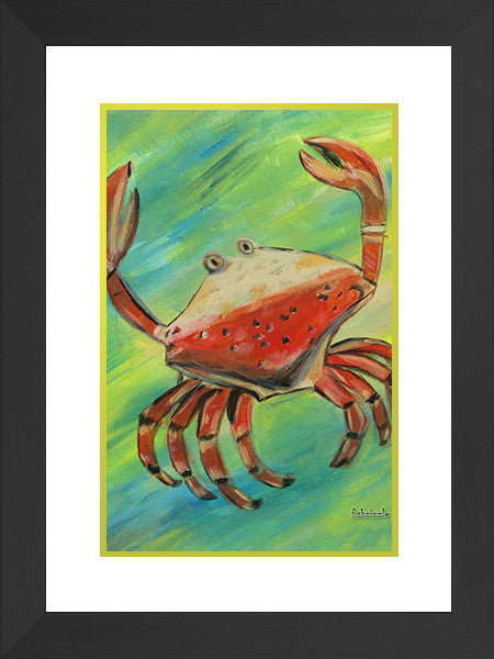 Crab Art Framed - FishZizzle