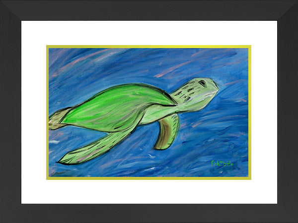 Sea Turtle Art Framed - FishZizzle