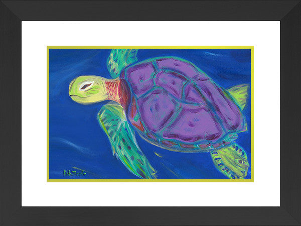 Sea Turtle Art Framed - FishZizzle