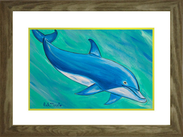 Dolphin Art Framed - FishZizzle
