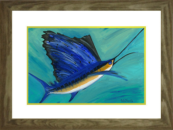 Sailfish Art Framed - FishZizzle