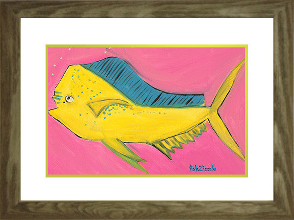 Mahi Mahi Fish Art Framed - FishZizzle