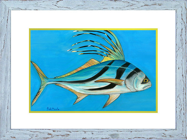Rooster Fish Art Framed - FishZizzle
