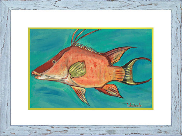 Hog Fish Art Framed - FishZizzle