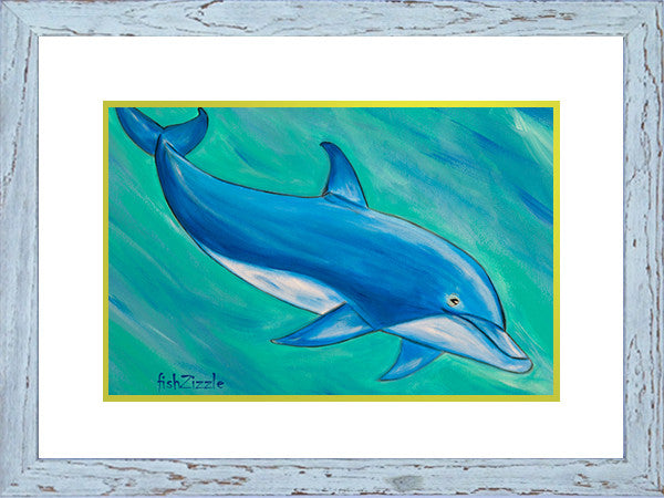 Dolphin Art Framed - FishZizzle