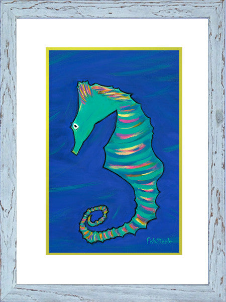 Seahorse Art Framed - FishZizzle