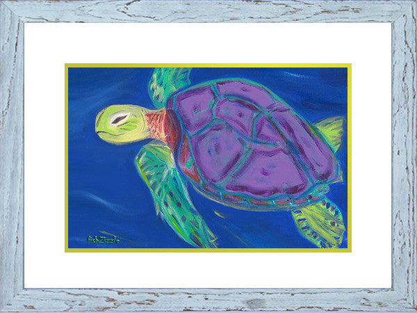Sea Turtle Art Framed - FishZizzle