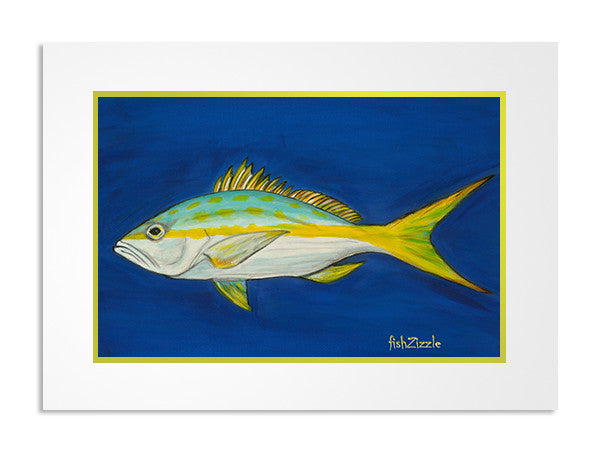 Yellowtail Fish Art Print - FishZizzle