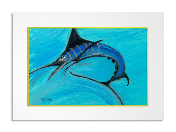 Blue Marlin Fish Art Print - FishZizzle