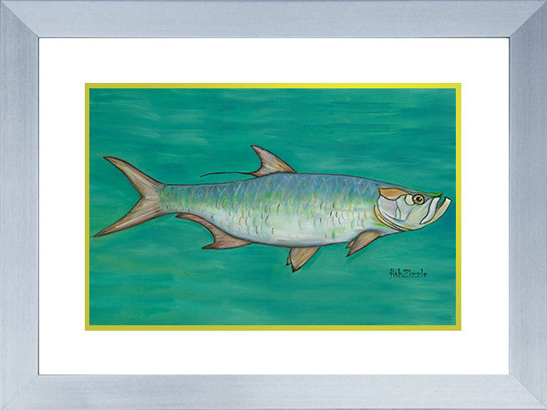 Tarpon Fish Art Framed - FishZizzle