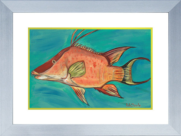 Hog Fish Art Framed - FishZizzle