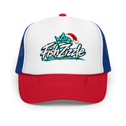 Red / White / Royal | Front — FishZizzle Christmas actual Printful mockup