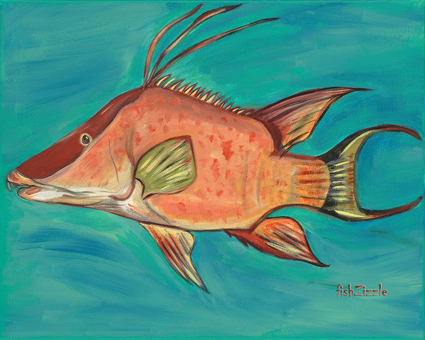Hog Fish Tile Art - FishZizzle