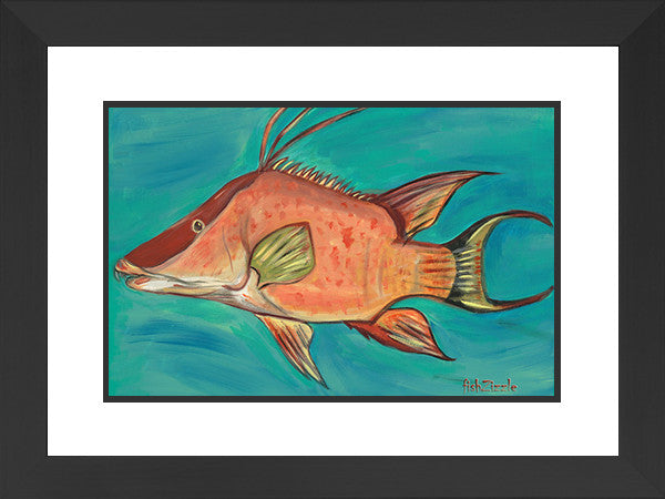 Hog Fish Art  Framed - FishZizzle
