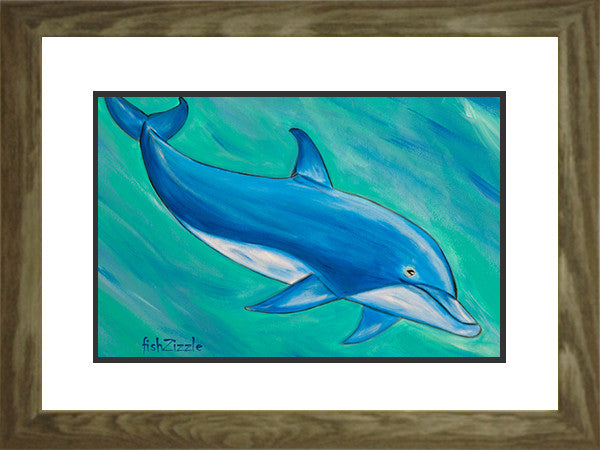 Dolphin Art Framed - FishZizzle