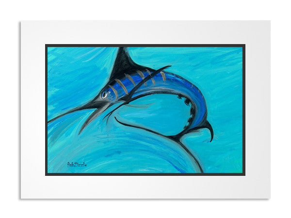 Blue Marlin Fish Art Print - FishZizzle