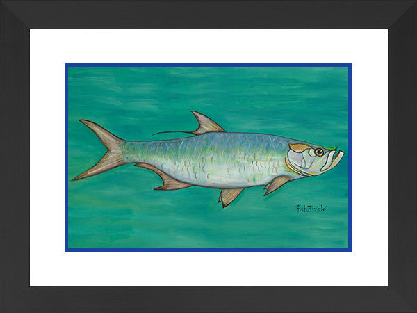 Tarpon Fish Art Framed - FishZizzle