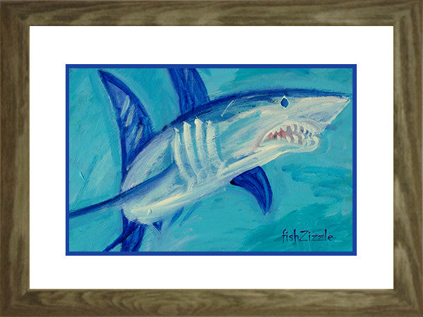 Shark Art Framed - FishZizzle