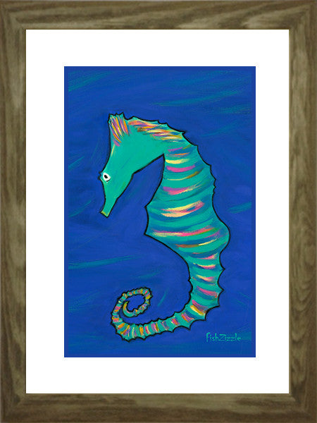 Seahorse Art Framed - FishZizzle