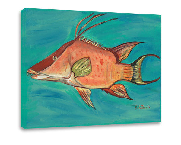 Hog Fish Canvas Art - FishZizzle