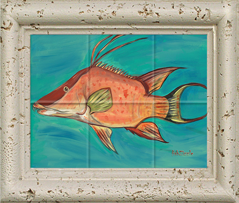 Hog Fish Tile Art - FishZizzle