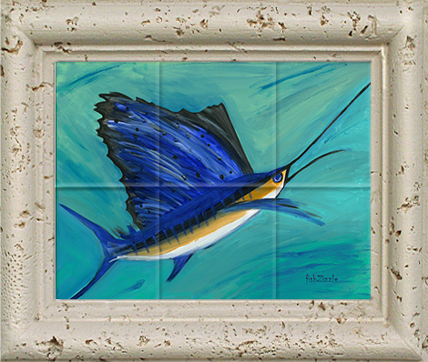 Sailfish Tile Art - FishZizzle