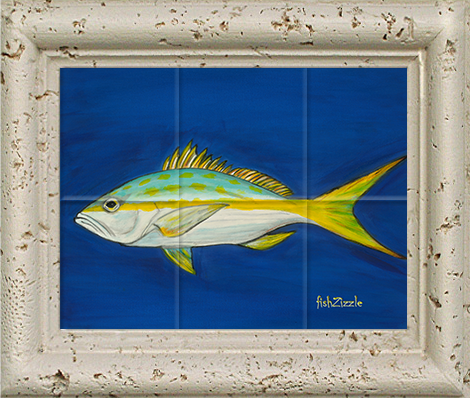 Yellowtail Snapper Fish Tile Art - FishZizzle