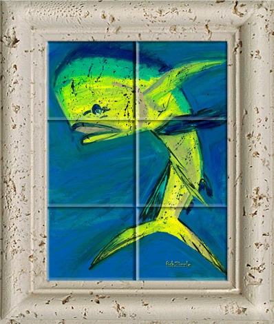 Mahi Mahi Fish Tile Art - FishZizzle