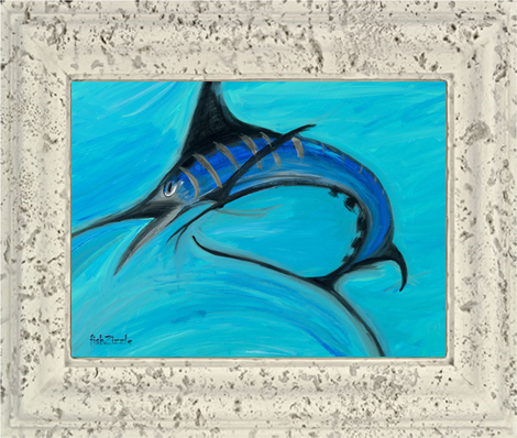 Blue Marlin Fish Tile Art - FishZizzle