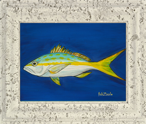 Yellowtail Snapper Fish Tile Art - FishZizzle