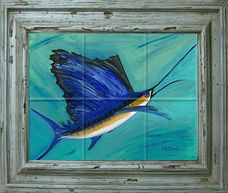 Sailfish Tile Art - FishZizzle