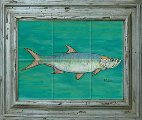 Tarpon Fish Tile Art - FishZizzle