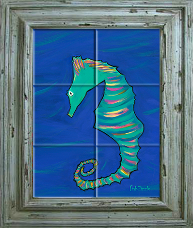 Seahorse Tile Art - FishZizzle