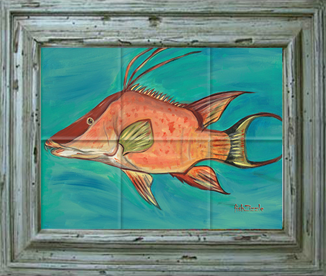Hog Fish Tile Art - FishZizzle