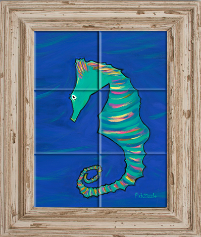 Seahorse Tile Art - FishZizzle
