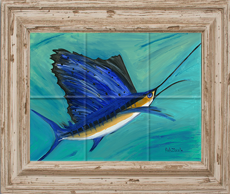 Sailfish Tile Art - FishZizzle