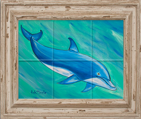 Dolphin Tile Art - FishZizzle