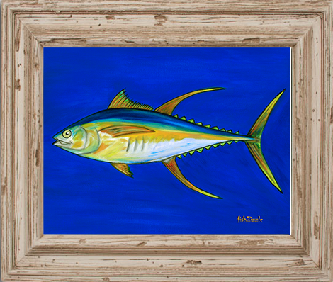 Yellowfin Tuna Fish Tile Art - FishZizzle