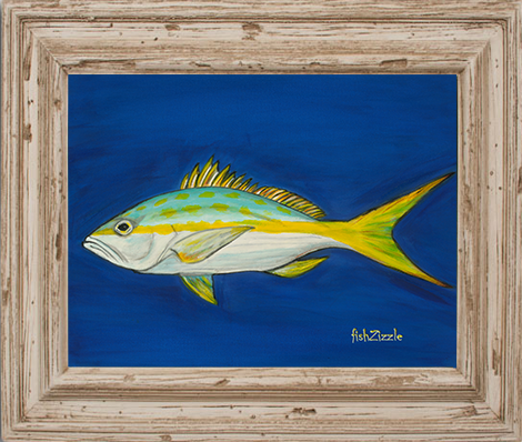 Yellowtail Snapper Fish Tile Art - FishZizzle