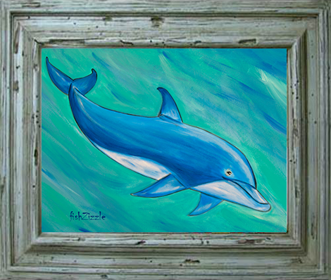 Dolphin Tile Art - FishZizzle