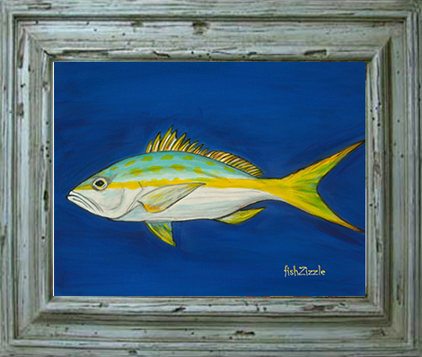 Yellowtail Snapper Fish Tile Art - FishZizzle