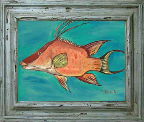 Hog Fish Tile Art - FishZizzle