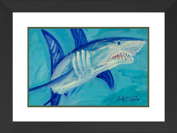 Shark Art Framed - FishZizzle