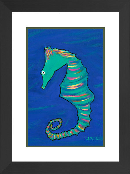 Seahorse Art Framed - FishZizzle